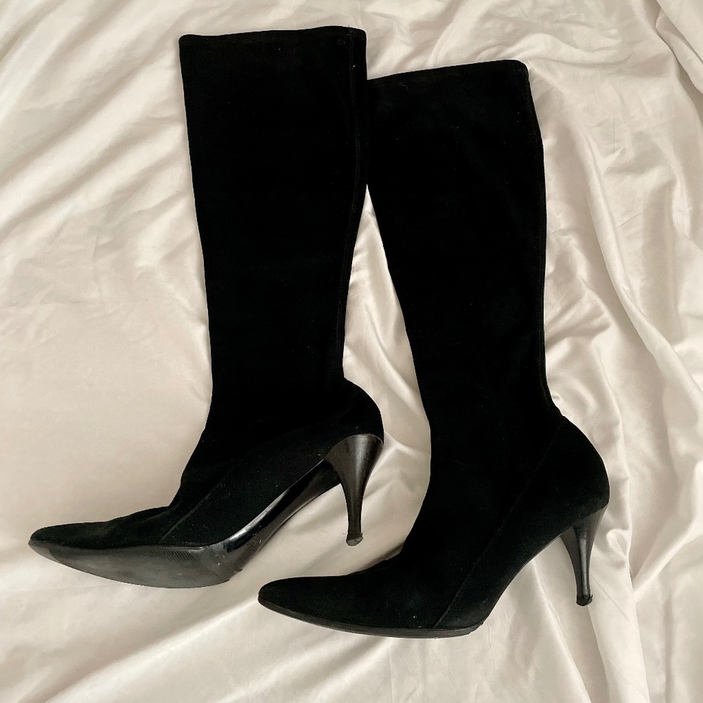 Gucci Black Suede Boots Size 8.5 - As Is, Please Read Description